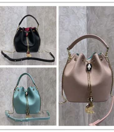 Bvlgari Serpenti Bucket Bag In Blush Leather With Iconic Detailing #A51661