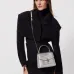 Bvlgari Serpenti Metallic Silver Top Handle Bag With Iconic Motif #A51653