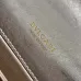 Bvlgari Serpenti Metallic Silver Top Handle Bag With Iconic Motif #A51653