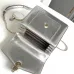 Bvlgari Serpenti Metallic Silver Top Handle Bag With Iconic Motif #A51653