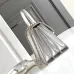Bvlgari Serpenti Metallic Silver Top Handle Bag With Iconic Motif #A51653
