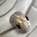 Bvlgari Serpenti Metallic Silver Crossbody Bag With Iconic Motif #A51655