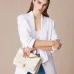 Bvlgari Serpenti Diamond Blast Shoulder Bag In Creamy White Leather For Luxury Style #A51665