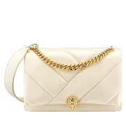 Bvlgari Serpenti Diamond Blast Shoulder Bag In Creamy White Leather For Luxury Style #A51665
