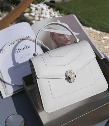 Bvlgari Serpenti Forever Top Handle Bag In White Leather For Timeless Luxury #A51666