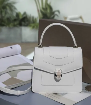 Bvlgari Serpenti Forever Top Handle Bag In White Leather Timeless Elegance #A51667