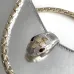 Bvlgari Serpenti Metallic Silver Handbag With Iconic Chain Strap #A51657