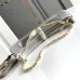 Bvlgari Serpenti Metallic Silver Handbag With Iconic Chain Strap #A51657
