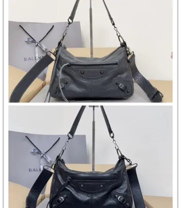 Balenciaga Classic Le Cagole Crossbody Bag - Black Crinkled Leather, Signature Hardware &amp; Adjustable Strap, Edgy Luxury Shoulder Bag for Fashion-Forward Style #A56858