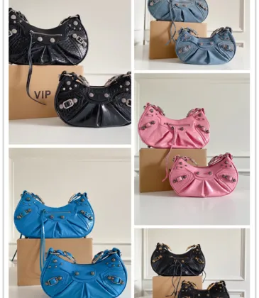 Balenciaga - Inspired Studded Shoulder Bags in Vibrant Color Palettes  #A53897