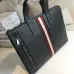 Bally Black Leather Briefcase With Iconic Stripe For Sophisticated Business Style #A51672