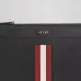 Bally Black Leather Clutch With Signature Stripe For Sophisticated Accessorizing #A51669