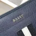 Bally Black Leather Clutch With Signature Stripe For Sophisticated Accessorizing #A51669