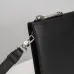 Bally Black Leather Clutch With Signature Stripe For Sophisticated Accessorizing #A51669