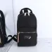 Bally Black Nylon Backpack With Signature Stripe For Urban Style And Functionality #A51674