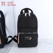 Bally Black Nylon Backpack With Signature Stripe For Urban Style And Functionality #A51674
