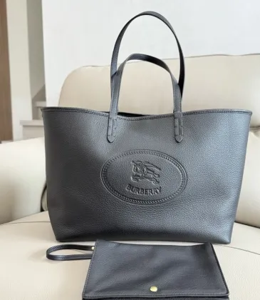 Burberry Black Leather Tote Bag 2221 #A55696