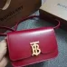 Burberry Red Leather Crossbody Bag With Iconic Gold TB Hardware #A51002