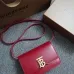 Burberry Red Leather Crossbody Bag With Iconic Gold TB Hardware #A51002