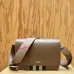 Burberry Women's Crossbody Bag - Beige Leather &amp; Iconic Check Pattern with Pink Accents, Adjustable Signature Strap, Luxury Fashion Shoulder Bag #A56741