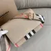 Burberry Women's Crossbody Bag - Beige Leather &amp; Iconic Check Pattern with Pink Accents, Adjustable Signature Strap, Luxury Fashion Shoulder Bag #A56741
