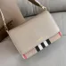 Burberry Women's Crossbody Bag - Beige Leather &amp; Iconic Check Pattern with Pink Accents, Adjustable Signature Strap, Luxury Fashion Shoulder Bag #A56741