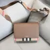 Burberry Women's Crossbody Bag - Beige Leather &amp; Iconic Check Pattern with Pink Accents, Adjustable Signature Strap, Luxury Fashion Shoulder Bag #A56741