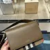 Burberry Women's Crossbody Bag - Beige Leather &amp; Iconic Check Pattern with Pink Accents, Adjustable Signature Strap, Luxury Fashion Shoulder Bag #A56741