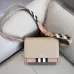 Burberry Women's Crossbody Bag - Beige Leather &amp; Iconic Check Pattern with Pink Accents, Adjustable Signature Strap, Luxury Fashion Shoulder Bag #A56741