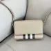 Burberry Women's Crossbody Bag - Black Leather &amp; Iconic Check Pattern, London England Logo, Stylish Shoulder Bag for Luxury Fashion #A56737