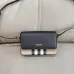 Burberry Women's Crossbody Bag - Black Leather &amp; Iconic Check Pattern, London England Logo, Stylish Shoulder Bag for Luxury Fashion #A56737