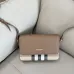 Burberry Women's Crossbody Bag - Black Leather &amp; Iconic Check Pattern, London England Logo, Stylish Shoulder Bag for Luxury Fashion #A56737