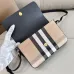 Burberry Women's Crossbody Bag - Black Leather &amp; Iconic Check Pattern, London England Logo, Stylish Shoulder Bag for Luxury Fashion #A56737