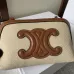 CELINE CLUTCH ON CHAIN CUIR TRIOMPHE IN TEXTILE AND CALFSKIN #A49271