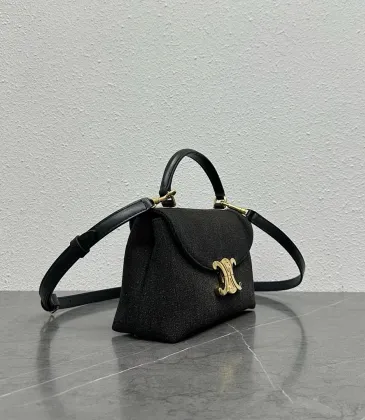 Celine 118113 Triomphe Kelly Handbag in Denim Size 20x8x14CM #A62908 Celine 118113 Triomphe Kelly Handbag in Denim Size 20x8x14CM #A62908