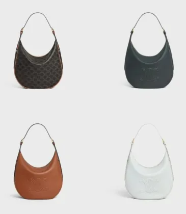 Celine Ava Hobo Bag - Multiple Colors (Monogram, Black, Tan, White), Signature Triomphe Logo, Timeless Luxury Shoulder Bag for Women #A56751