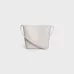 Celine Calfskin Leather Small Triomphe Bucket Bag  Brown/White #A49264