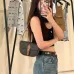 Celine Triomphe Pattern Saddle Bag in Brown and Black for Timeless Elegance size:20×14×5cm #A54102