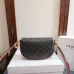 Celine Triomphe Pattern Saddle Bag in Brown and Black for Timeless Elegance size:20×14×5cm #A54102