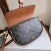 Celine Triomphe Pattern Saddle Bag in Brown and Black for Timeless Elegance size:20×14×5cm #A54102