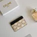 Celine Leather Card Case with Logo Print #A46199
