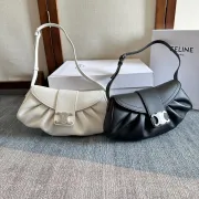 Celine Leather Polly - Neutrals Shoulder Bags, Handbags #A49257