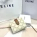 Celine Leather Wallet with Triomphe Closure #A46200