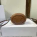 Celine Smooth Calfskin Cuir Small Triomphe Oval Crossbody Purse Tan #A49272
