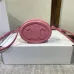 Celine Smooth Calfskin Cuir Small Triomphe Oval Crossbody Purse Tan #A49272