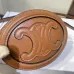 Celine Smooth Calfskin Cuir Small Triomphe Oval Crossbody Purse Tan #A49272