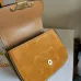 Celine Women's Mini Crossbody Bag - Tan Suede Leather, Gold-Tone Triomphe Logo &amp; Chain Strap, Luxury Compact Shoulder Bag for Fashion Enthusiasts #A56846