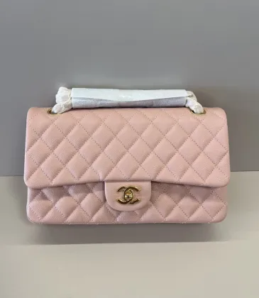 Authentic CHANEL Classic Flap Bag in Light  Caviar Leather good Hardware  Wide 25cm #A54379