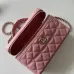 Chanel Pink Quilted Vanity Bag With Chain Strap And Top Handle Showcasing Timeless Luxury #A50413