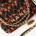 CHANEL Calfskin Macrame Mini Chanel 22 Black Light Brown #A49182